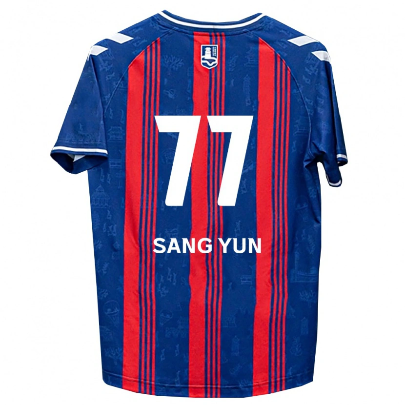 Danxen Bambino Maglia Sang-Yun Kang #77 Blu Rosso Bianco Kit Gara Home 2026/27 Maglietta