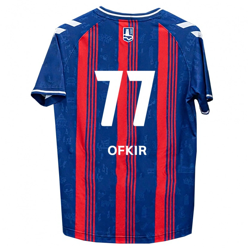 Danxen Bambino Maglia Mohamed Ofkir #77 Blu Rosso Bianco Kit Gara Home 2026/27 Maglietta