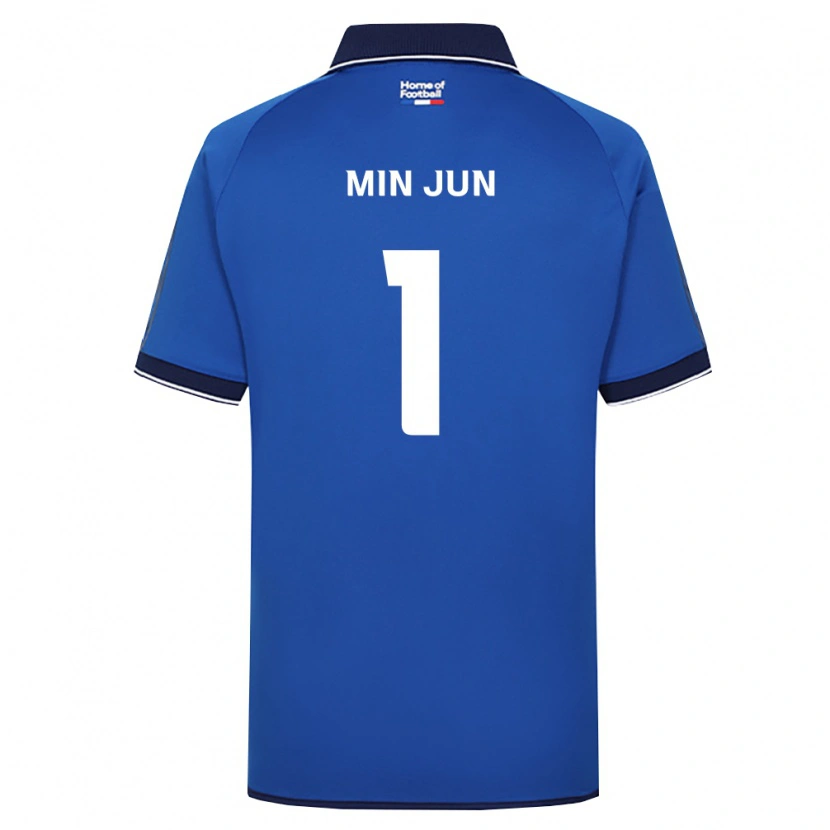 Danxen Bambino Maglia Min-Jun Kim #1 Blu Reale Bianco Rosso Kit Gara Home 2026/27 Maglietta