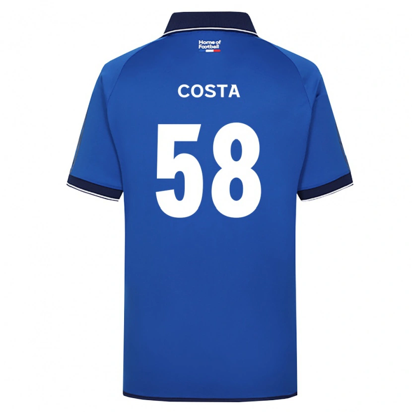 Danxen Bambino Maglia Bruno Costa #58 Blu Reale Bianco Rosso Kit Gara Home 2026/27 Maglietta