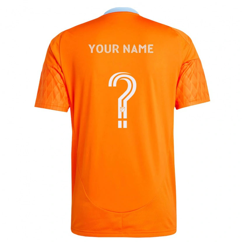 Danxen Bambino Maglia Il Tuo Nome #0 Arancio Bianco Kit Gara Home 2026/27 Maglietta