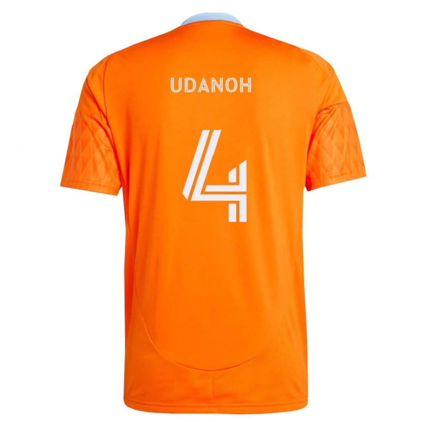 Danxen Bambino Maglia Iffy Udanoh #4 Arancio Bianco Kit Gara Home 2026/27 Maglietta