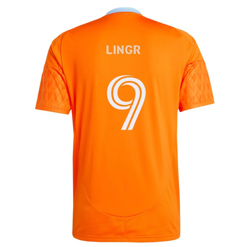 Danxen Bambino Maglia Ondrej Lingr #9 Arancio Bianco Kit Gara Home 2026/27 Maglietta