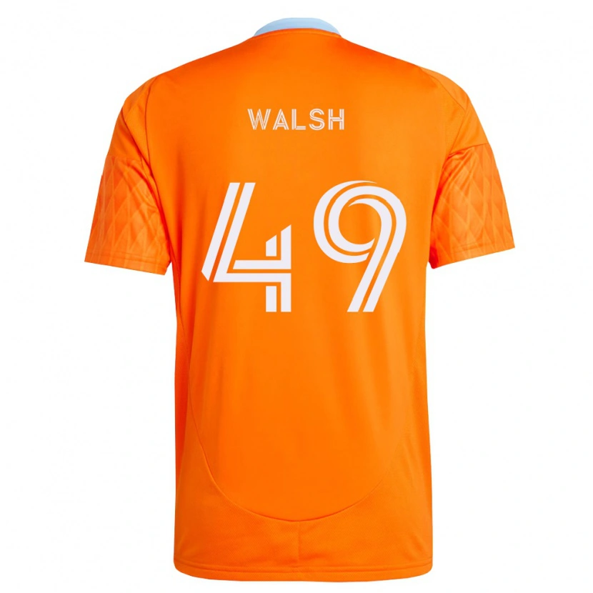 Danxen Bambino Maglia Kian Walsh #49 Arancio Bianco Kit Gara Home 2026/27 Maglietta