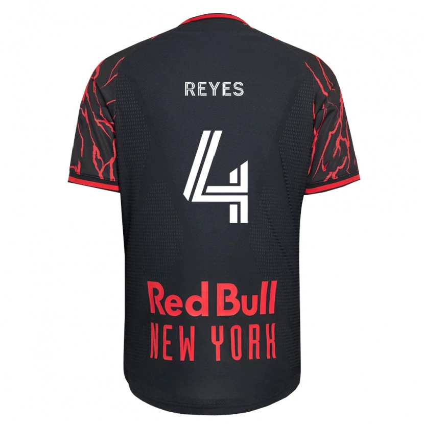 Danxen Bambino Maglia Andrés Reyes #4 Rosso Nero Bianco Kit Gara Home 2026/27 Maglietta