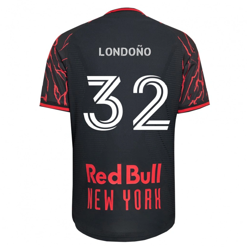 Danxen Bambino Maglia Erick Londoño #32 Rosso Nero Bianco Kit Gara Home 2026/27 Maglietta