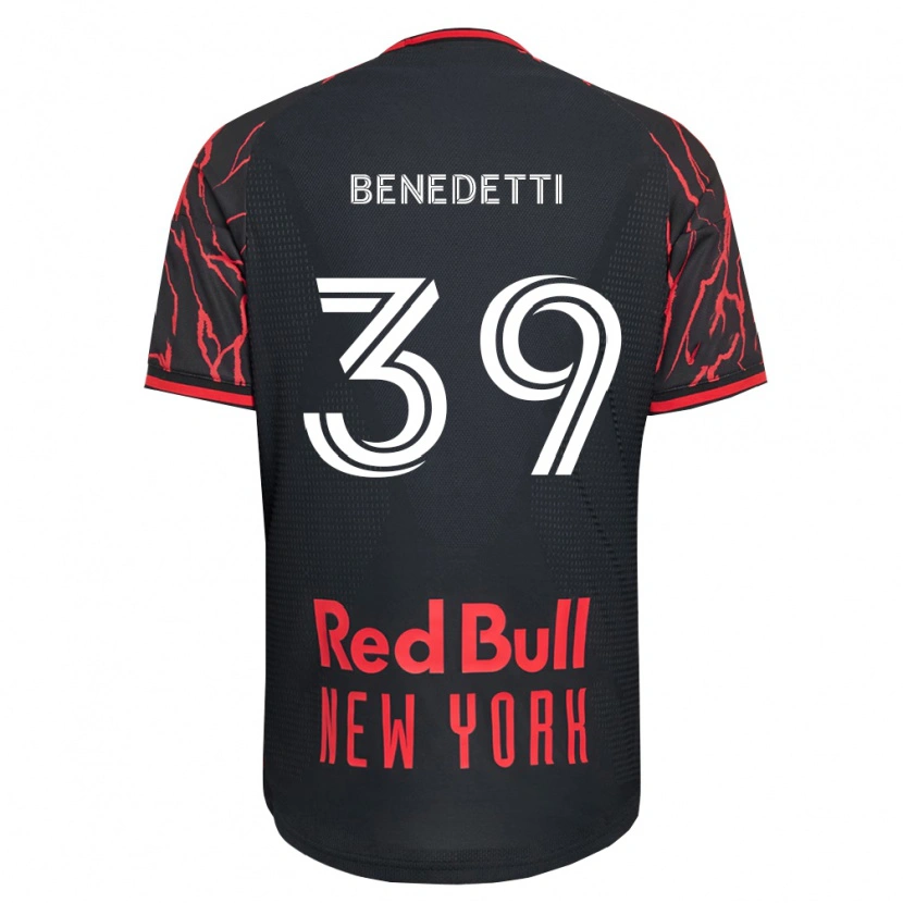 Danxen Bambino Maglia Nehuén Benedetti #39 Rosso Nero Bianco Kit Gara Home 2026/27 Maglietta