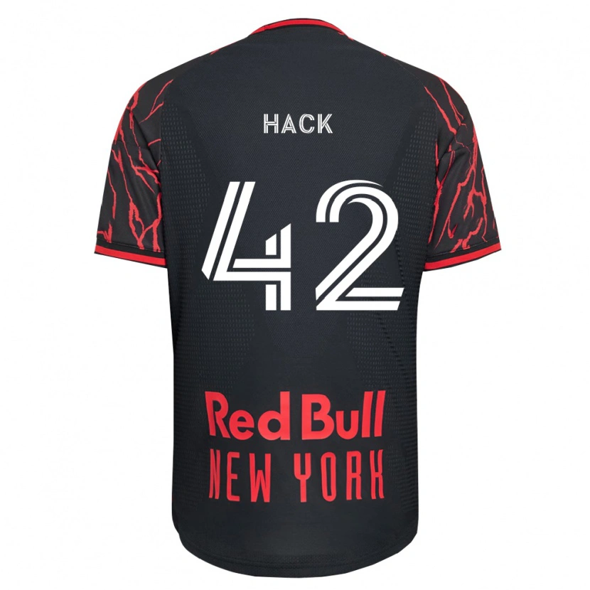 Danxen Bambino Maglia Alexander Hack #42 Rosso Nero Bianco Kit Gara Home 2026/27 Maglietta