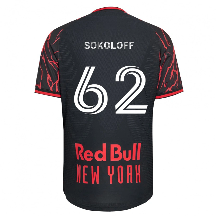 Danxen Bambino Maglia Paul Sokoloff #62 Rosso Nero Bianco Kit Gara Home 2026/27 Maglietta