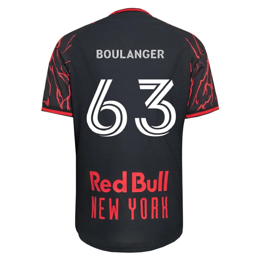 Danxen Bambino Maglia Brady Boulanger #63 Rosso Nero Bianco Kit Gara Home 2026/27 Maglietta