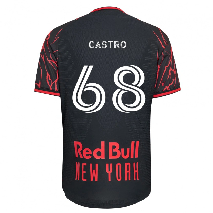 Danxen Bambino Maglia Bradley Castro #68 Rosso Nero Bianco Kit Gara Home 2026/27 Maglietta