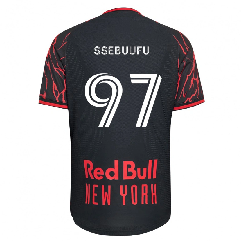 Danxen Bambino Maglia Frank Ssebuufu #97 Rosso Nero Bianco Kit Gara Home 2026/27 Maglietta