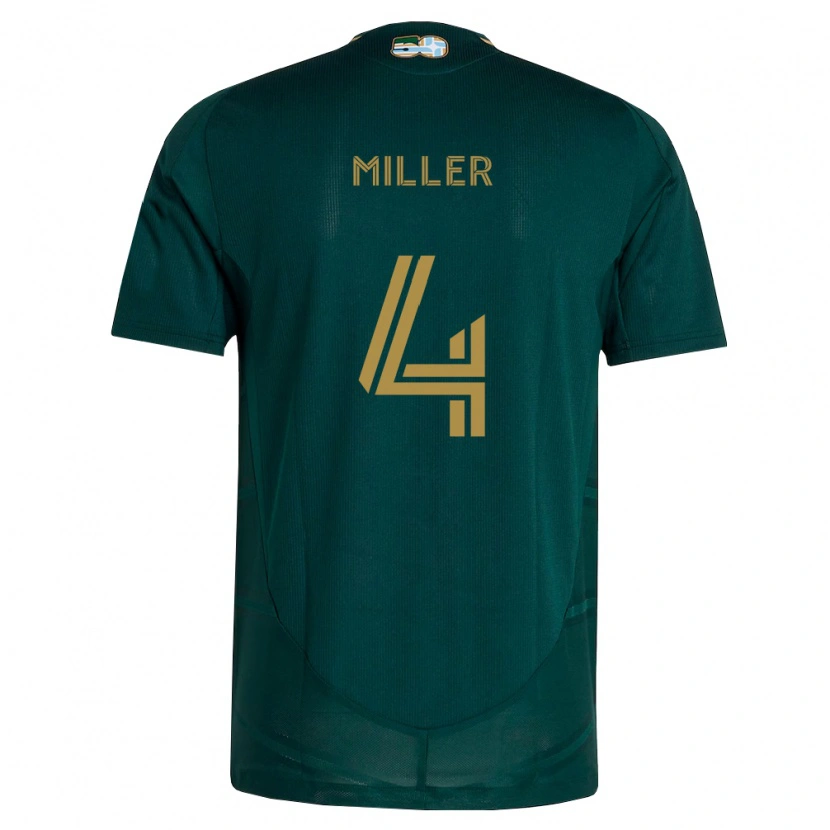 Danxen Bambino Maglia Kamal Miller #4 Verde Scuro Marrone Kit Gara Home 2026/27 Maglietta