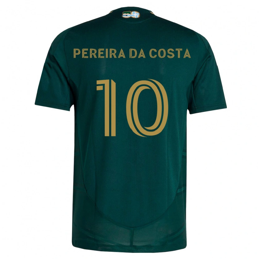 Danxen Bambino Maglia David Da Costa #10 Verde Scuro Marrone Kit Gara Home 2026/27 Maglietta