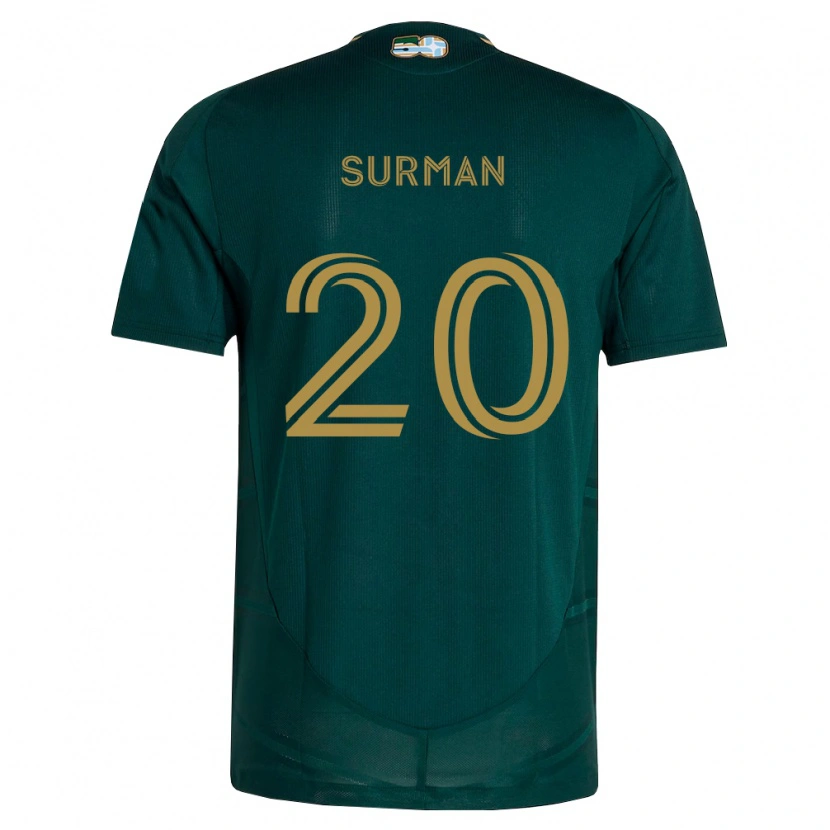 Danxen Bambino Maglia Finn Surman #20 Verde Scuro Marrone Kit Gara Home 2026/27 Maglietta