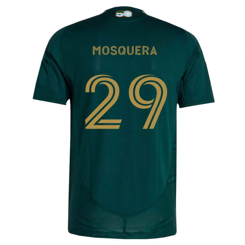 Danxen Bambino Maglia Juan Mosquera #29 Verde Scuro Marrone Kit Gara Home 2026/27 Maglietta