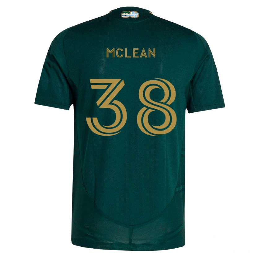 Danxen Bambino Maglia Justin Mclean #38 Verde Scuro Marrone Kit Gara Home 2026/27 Maglietta