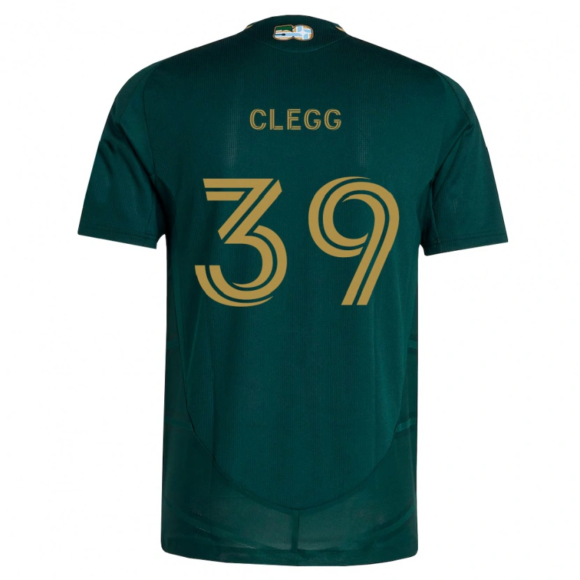 Danxen Bambino Maglia Tyler Clegg #39 Verde Scuro Marrone Kit Gara Home 2026/27 Maglietta