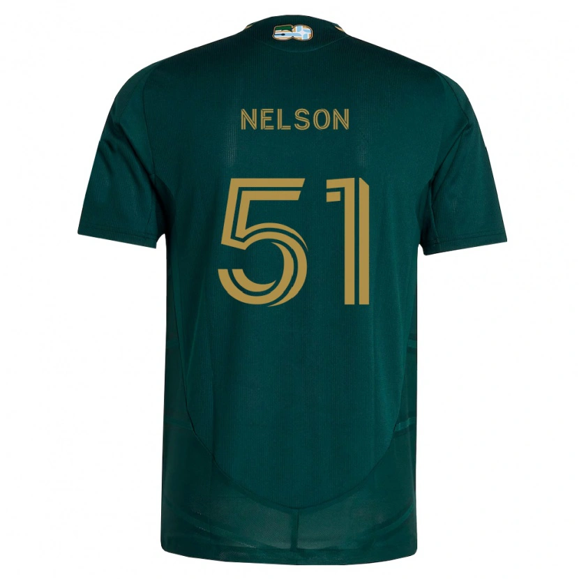 Danxen Bambino Maglia Maxton Nelson #51 Verde Scuro Marrone Kit Gara Home 2026/27 Maglietta