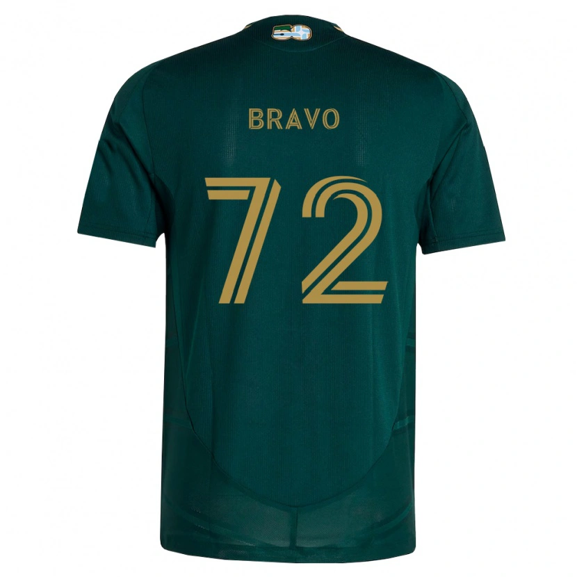 Danxen Bambino Maglia Julian Bravo #72 Verde Scuro Marrone Kit Gara Home 2026/27 Maglietta