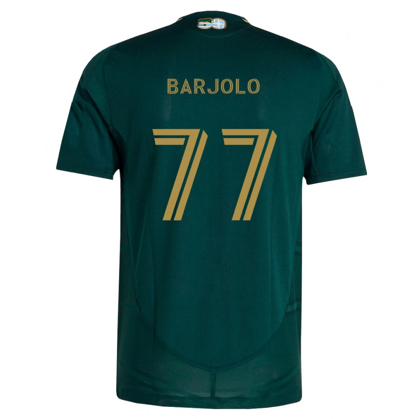 Danxen Bambino Maglia Benjamin Barjolo #77 Verde Scuro Marrone Kit Gara Home 2026/27 Maglietta