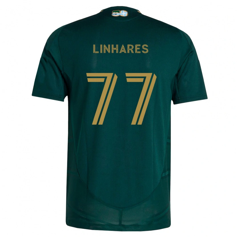 Danxen Bambino Maglia Kyle Linhares #77 Verde Scuro Marrone Kit Gara Home 2026/27 Maglietta