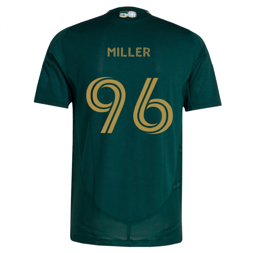 Danxen Bambino Maglia Carver Miller #96 Verde Scuro Marrone Kit Gara Home 2026/27 Maglietta