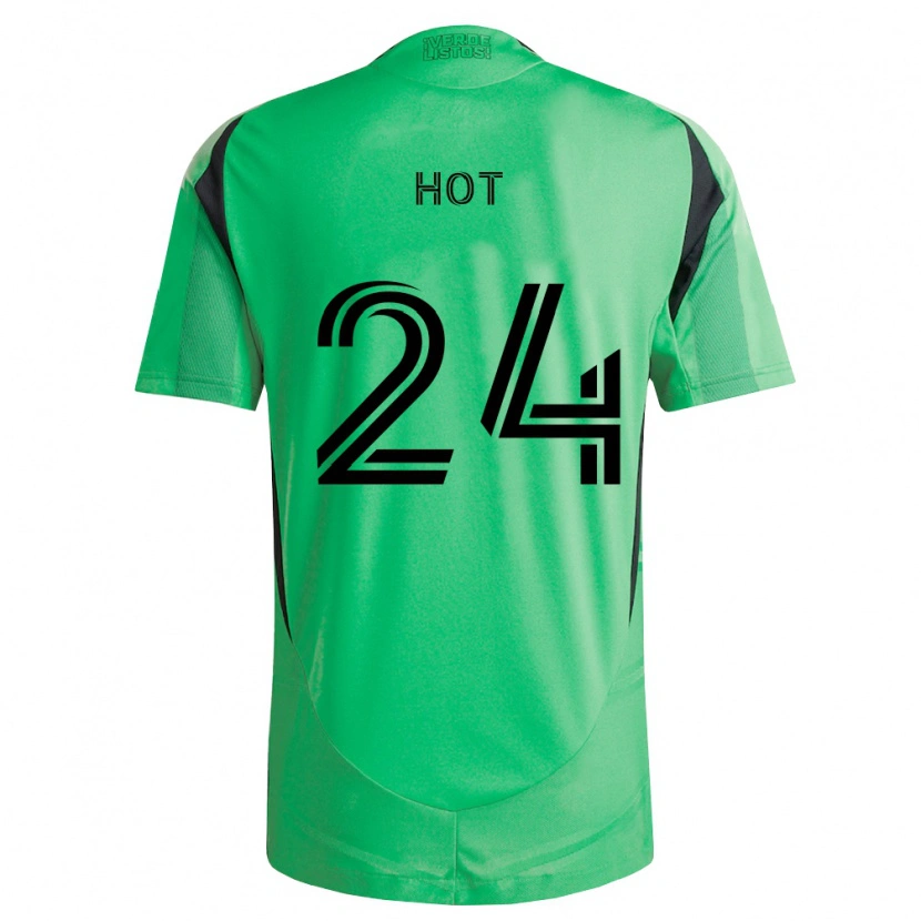 Danxen Bambino Maglia Kenan Hot #24 Verde Smeraldo Nero Kit Gara Home 2026/27 Maglietta