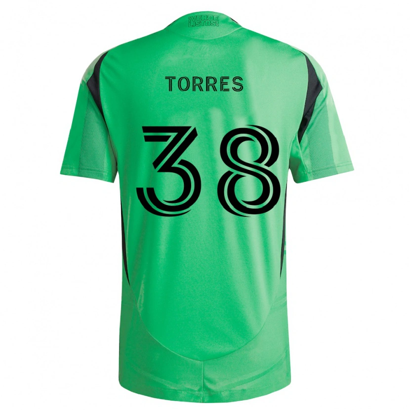 Danxen Bambino Maglia Ervin Torres #38 Verde Smeraldo Nero Kit Gara Home 2026/27 Maglietta
