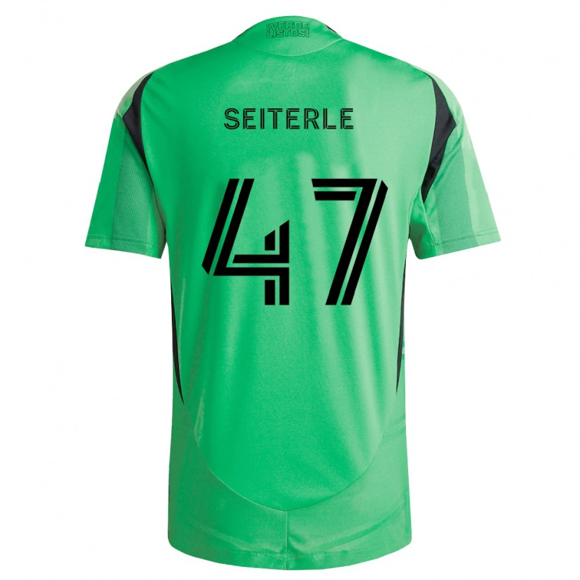 Danxen Bambino Maglia Sebastian Seiterle #47 Verde Smeraldo Nero Kit Gara Home 2026/27 Maglietta