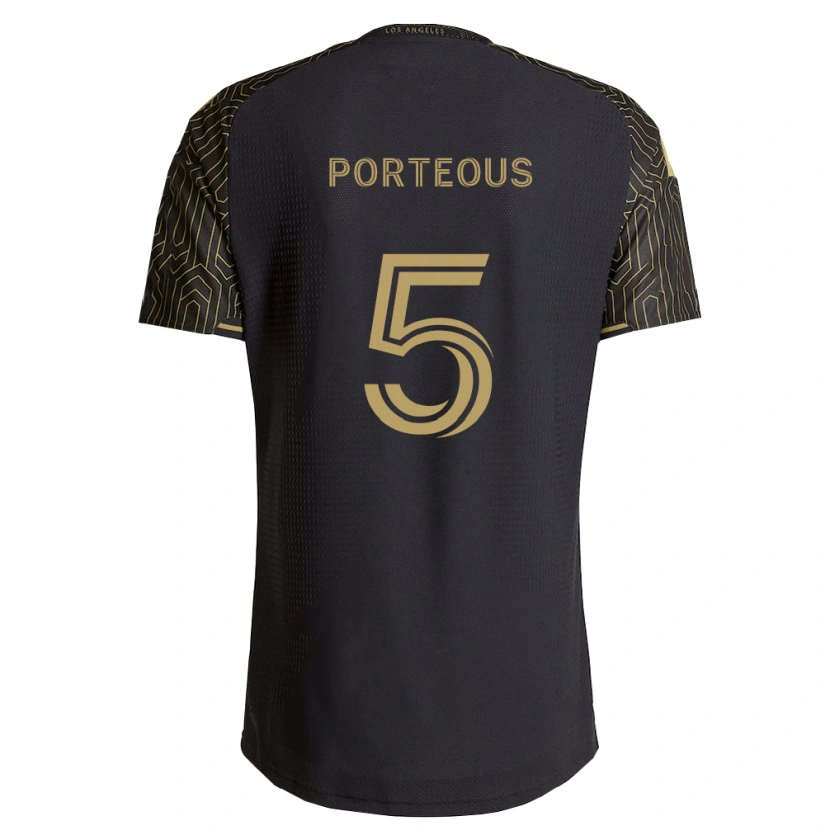 Danxen Bambino Maglia Ryan Porteous #5 Marrone Nero Kit Gara Home 2026/27 Maglietta