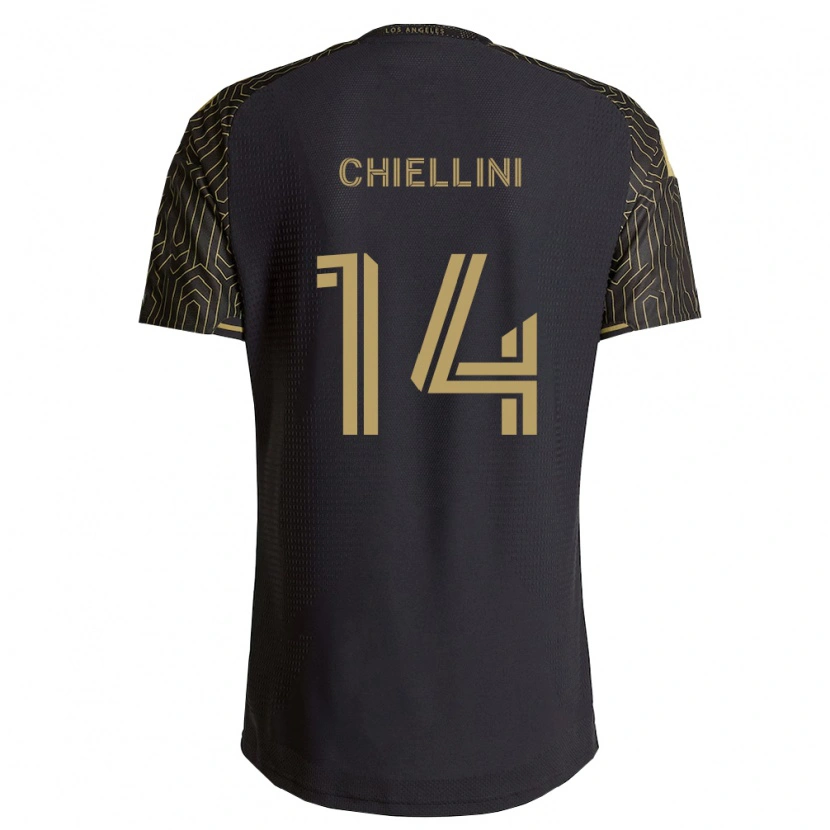 Danxen Bambino Maglia Giorgio Chiellini #14 Marrone Nero Kit Gara Home 2026/27 Maglietta