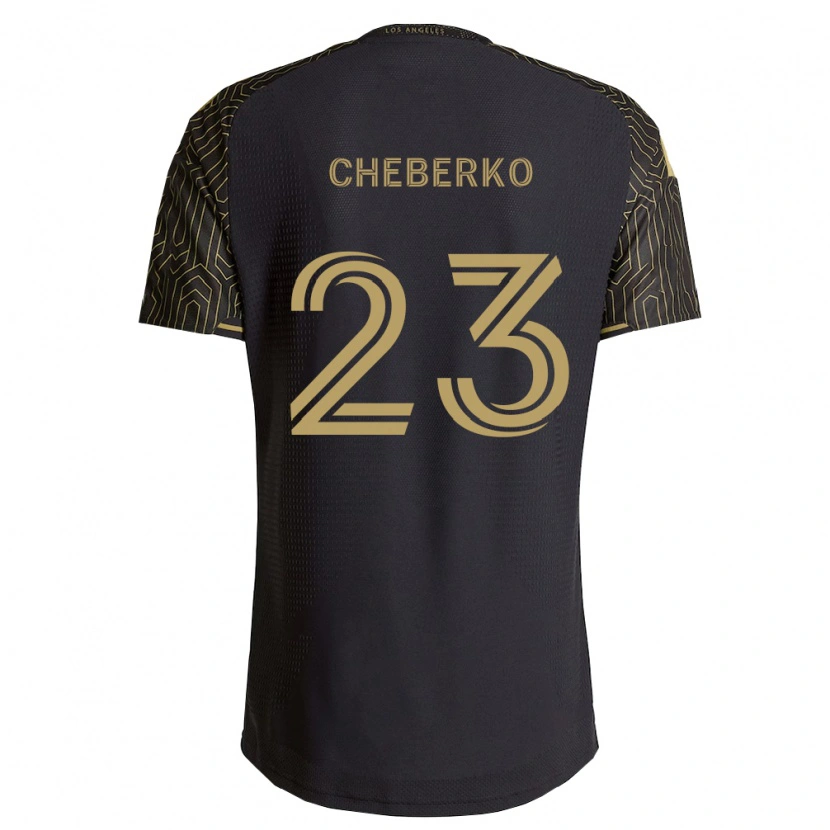 Danxen Bambino Maglia Yevgen Cheberko #23 Marrone Nero Kit Gara Home 2026/27 Maglietta