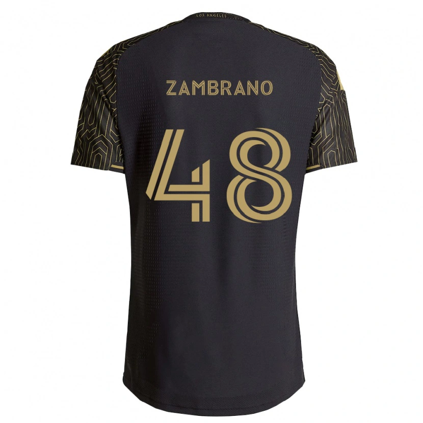 Danxen Bambino Maglia Gavin Zambrano #48 Marrone Nero Kit Gara Home 2026/27 Maglietta