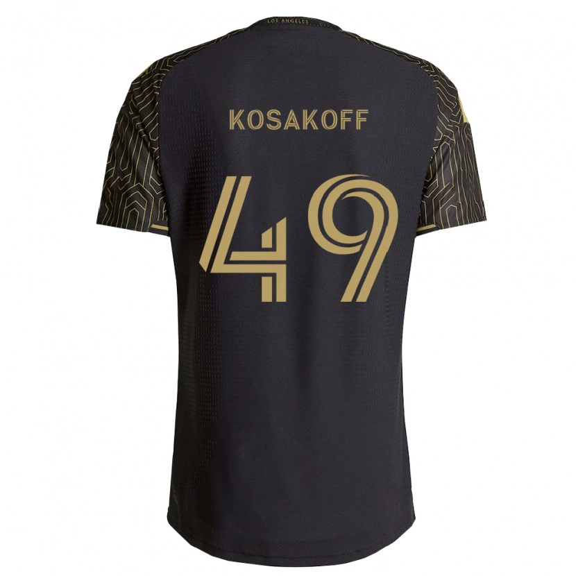 Danxen Bambino Maglia Charlie Kosakoff #49 Marrone Nero Kit Gara Home 2026/27 Maglietta