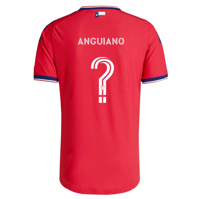 Danxen Bambino Maglia Adrian Anguiano #0 Rosso Blu Bianco Kit Gara Home 2026/27 Maglietta