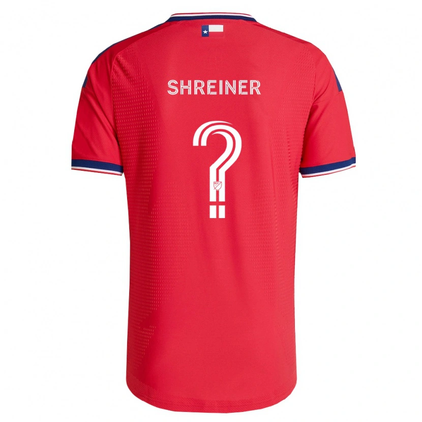 Danxen Bambino Maglia Luke Shreiner #0 Rosso Blu Bianco Kit Gara Home 2026/27 Maglietta