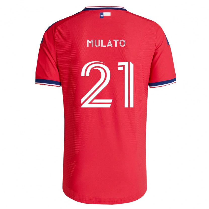 Danxen Bambino Maglia José Mulato #21 Rosso Blu Bianco Kit Gara Home 2026/27 Maglietta