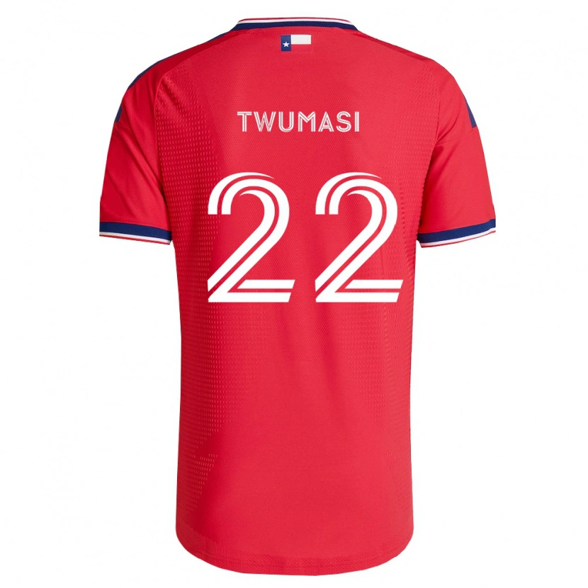 Danxen Bambino Maglia Ema Twumasi #22 Rosso Blu Bianco Kit Gara Home 2026/27 Maglietta