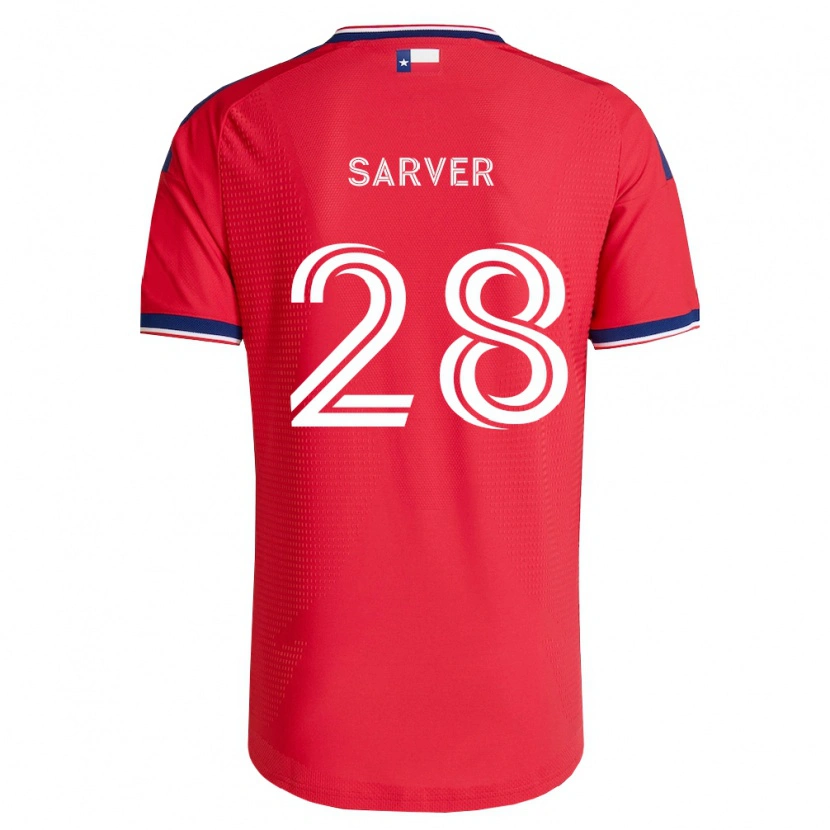 Danxen Bambino Maglia Sam Sarver #28 Rosso Blu Bianco Kit Gara Home 2026/27 Maglietta