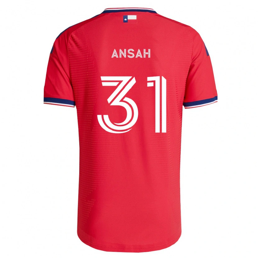 Danxen Bambino Maglia Eugene Ansah #31 Rosso Blu Bianco Kit Gara Home 2026/27 Maglietta