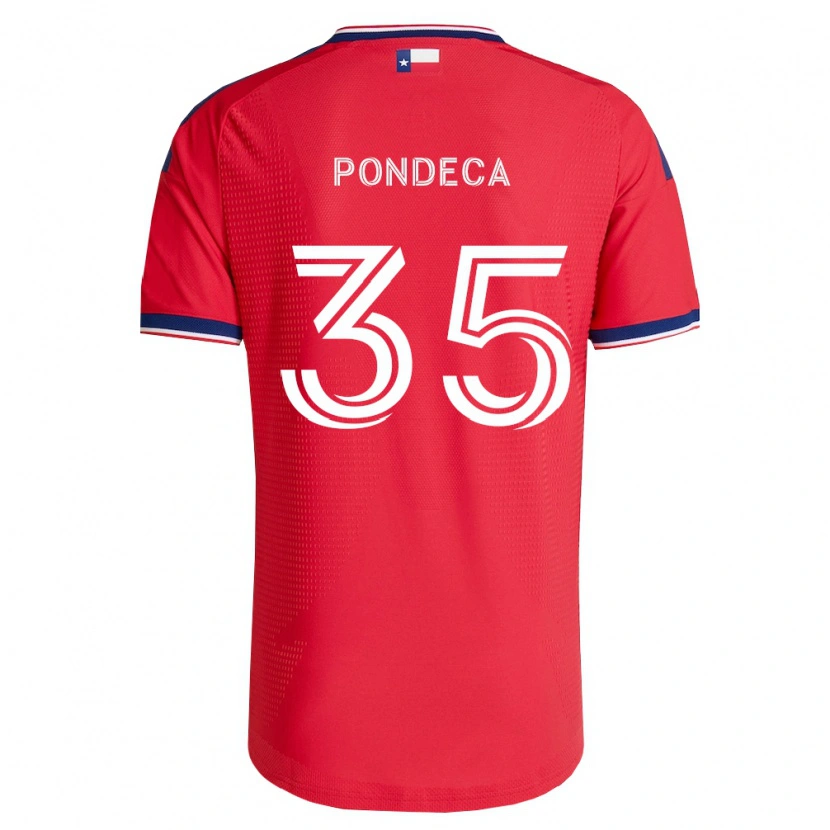 Danxen Bambino Maglia Tomas Pondeca #35 Rosso Blu Bianco Kit Gara Home 2026/27 Maglietta