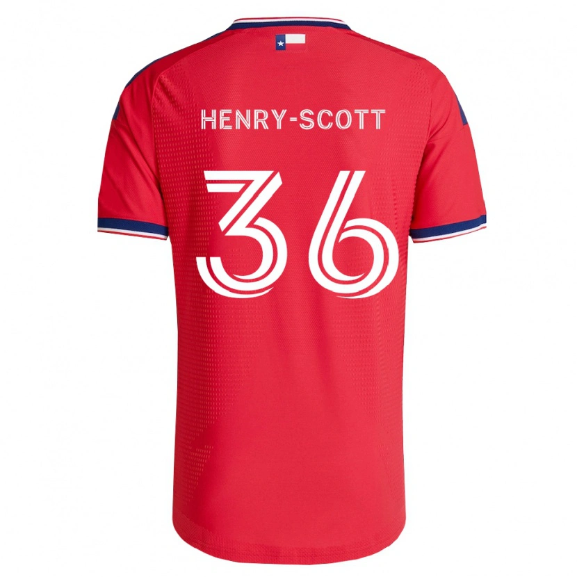 Danxen Bambino Maglia Malik Henry-Scott #36 Rosso Blu Bianco Kit Gara Home 2026/27 Maglietta