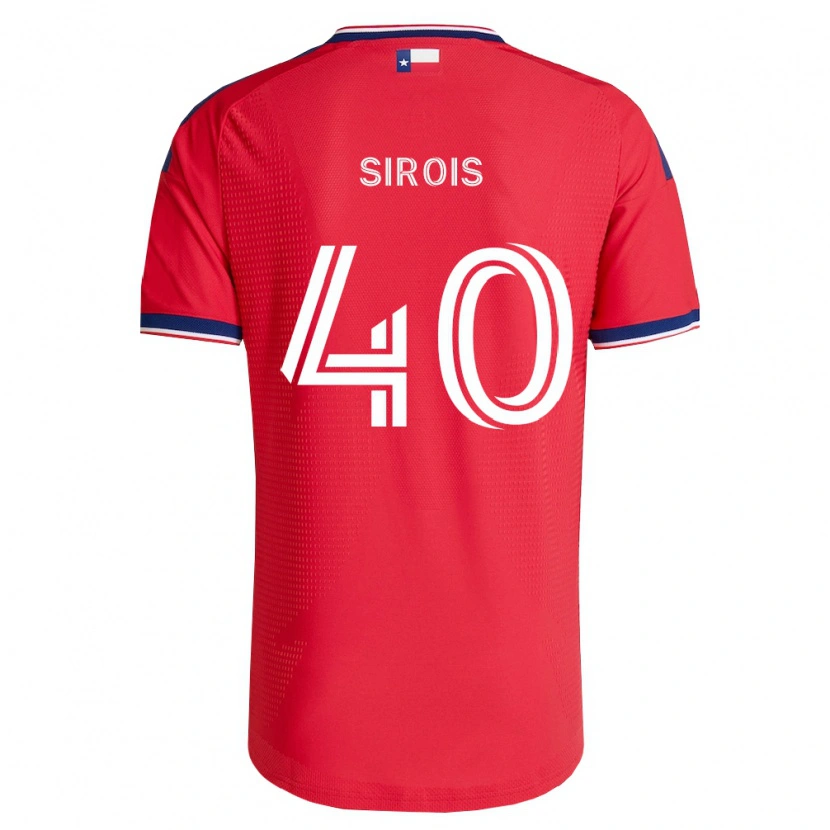 Danxen Bambino Maglia Jonathan Sirois #40 Rosso Blu Bianco Kit Gara Home 2026/27 Maglietta