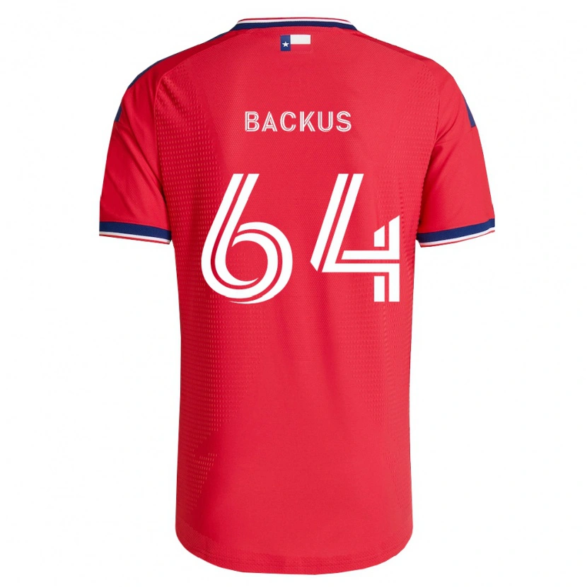 Danxen Bambino Maglia Braeden Backus #64 Rosso Blu Bianco Kit Gara Home 2026/27 Maglietta