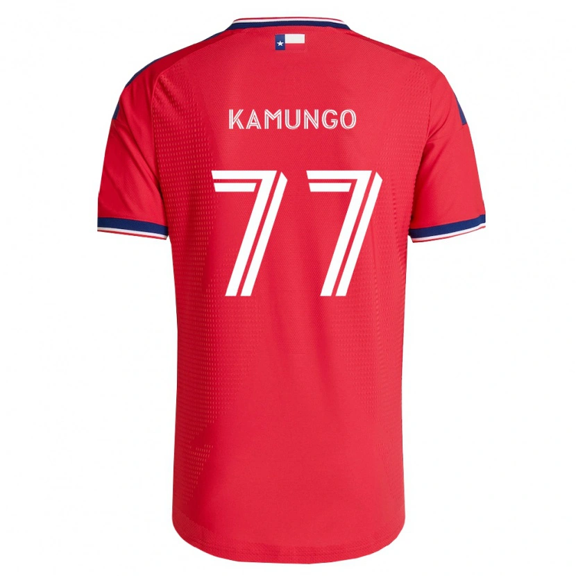 Danxen Bambino Maglia Bernard Kamungo #77 Rosso Blu Bianco Kit Gara Home 2026/27 Maglietta