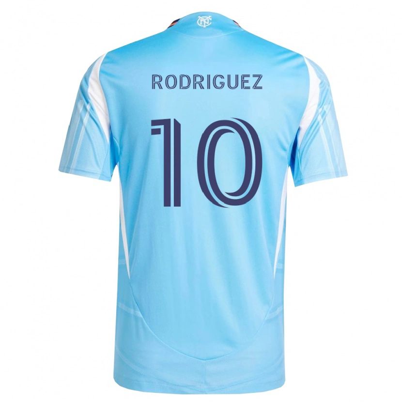 Danxen Bambino Maglia Santiago Rodríguez #10 Azzurro Bianco Kit Gara Home 2026/27 Maglietta