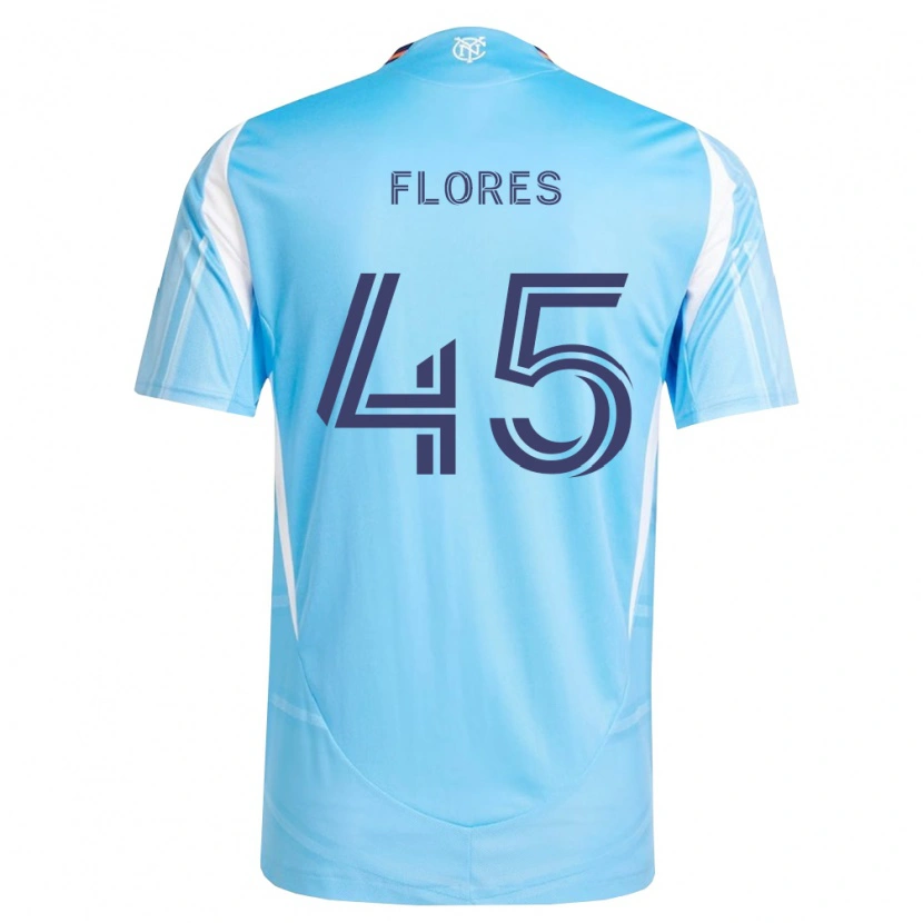 Danxen Bambino Maglia Brian Flores #45 Azzurro Bianco Kit Gara Home 2026/27 Maglietta