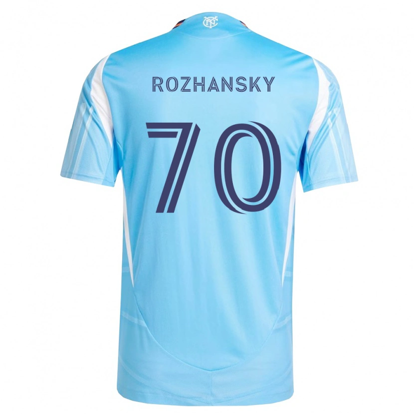 Danxen Bambino Maglia Jake Rozhansky #70 Azzurro Bianco Kit Gara Home 2026/27 Maglietta
