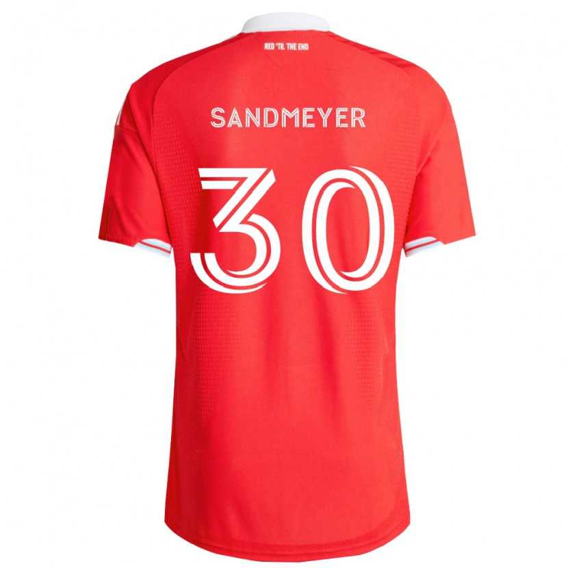 Danxen Bambino Maglia Jack Sandmeyer #30 Rosso Blu Scuro Bianco Kit Gara Home 2026/27 Maglietta